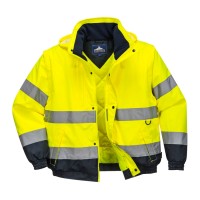 BLUSÃO ACOLCH ALTA VISIB AMARELO/AZUL ESC C468